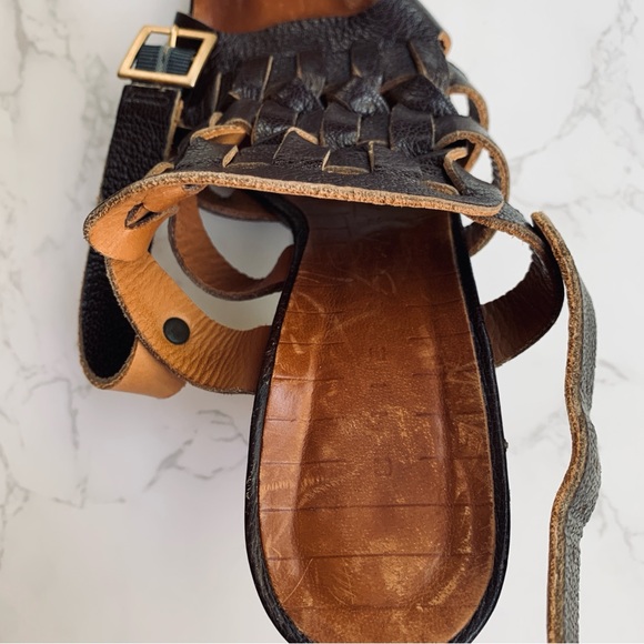 Chie Mihara Woven Suave Leather Slingback Sandals Open Toe Heels | Size 37.5 - Picture 12 of 14